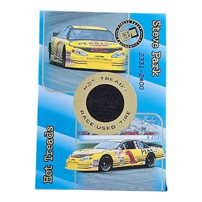 2001 Press Pass Trackside Hot Treads Race-Used Tire Steve Park #'d /2400 - Image 1 of 2