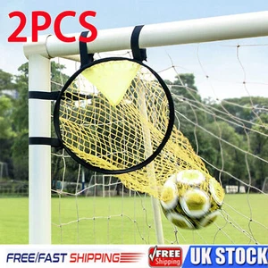 2x Football Target Net Soccer Target Goal Net Soccer Top Bins Goal Target Bags - Picture 1 of 24