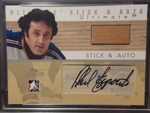 Phil Esposito Certified Autograph & Stick 2006-07 22/50 Ultimate ITG In The Game - Picture 1 of 23