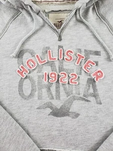 Hollister Juniors Medium Hoodie Grey California Hollister 1922 in Pink Lettering - Picture 1 of 5