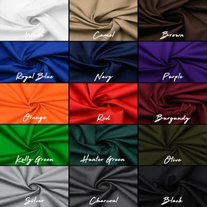 Poly Cotton Twill Fabric - 60" Wide - Sold by the Yard & Bolt - Free Shipping - Picture 1 of 20