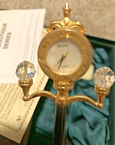 Bulova Retired Limited Edition Miniature Solid Brass Genteel Clock B0004 Vintage - Picture 1 of 12