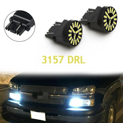 3157 LED Blanco Bombilla Diurna DRL para Chevy Silverado 1500 2000-2007 Foto 1 de 4