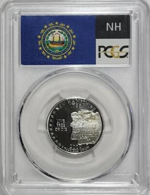 2000-S Silver Washington  Quarter - New Hampshire - PCGS PR69DCAM - Flag Series - Image 1 of 2