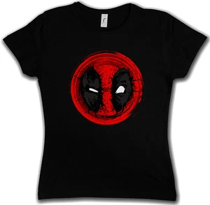MUTANT MASK II DAMEN T-SHIRT Vigilante Skull Logo Symbol Sign Deadpool Superhero - Picture 1 of 2