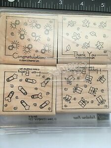 Stampin' UP!  Lot Of 4 Stamps   For Baby, Thank You, Congratulations,  New