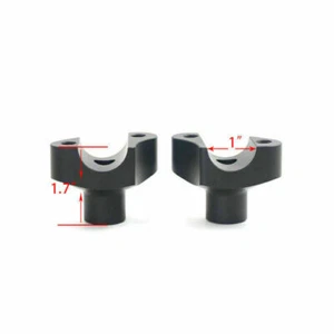 Straight Handlebar Risers 1.7" for Harley Street Bob Touring Road King Sportster - Picture 1 of 4