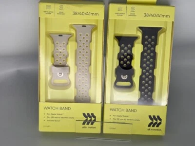 Lot of 2, Apple Watch Silicone Band 38/40/41mm - All in Motion™ Black and Beige - Image 1 of 3