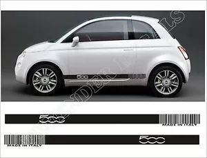Fiat 500 rayas calcomanías Abarth Racing juego de pegatinas adhesivas pegatinas - Imagen 1 de 1
