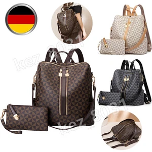 Damenrucksack 2IN1 City Rucksack Bag PU Tasche Freizeit Wasserdicht Klein Bag - Bild 1 von 17