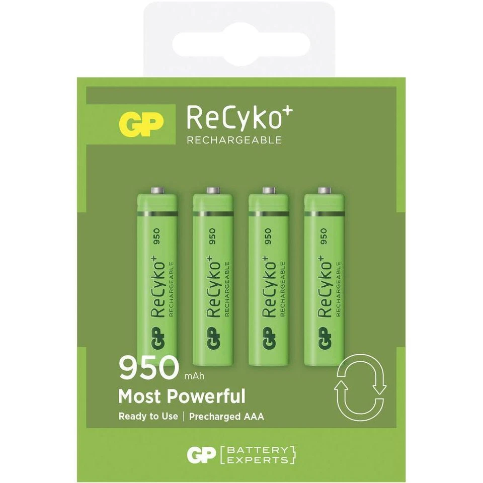 Batteria Ricaricabile GP BATTERIES AAA 950mAh RECYKO blister 4 pz