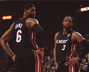 LEBRON JAMES-DWAYNE WADE MIAMI HEAT 8X10 SPORTS PHOTO (XLT) - Picture 1 of 1