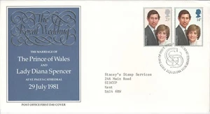 GB Stamp Royal Wedding 1981 FDC Post Office Prince Charles Lady Di Edinburgh - Picture 1 of 1