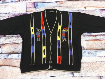 Carlo Colucci Vintage Informal Punto Retro Biggie Colorido Figuras L Gr Como Neu - Imagen 1 de 4