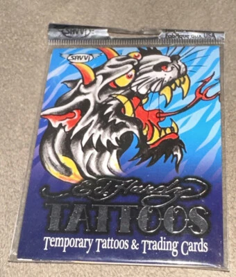 Tatuajes temporales Ed Hardy + tarjetas coleccionables # ICT068 * ¿Dragón asiático animado? Foto 1 de 4