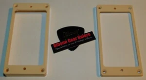 Les Paul Pickup Rings Humbucker Creme Guitar Parts ES Curved Gibson Pick Project - Picture 1 of 4
