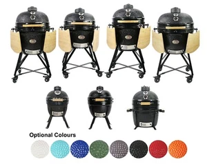 YNNI KAMADO Sizes 13" to 27.4" 14 Colours with Chip Feeder Option Ceramic BBQ - Picture 1 of 144