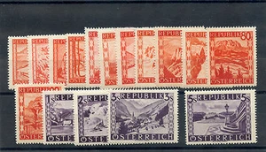 ÖSTERREICH SC 500-15 (MI 838-53) **F-VF NH 1947-8 SET 225 $ - Bild 1 von 1