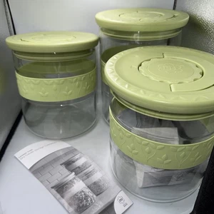 Princess House Fantasia Fresh Glass Storage Containers (3) 2-3 QtAnd 1-4 Qt New - Picture 1 of 9