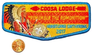 BOY SCOUT BSA OA COOSA LODGE 50 GREATER ALABAMA 2017 HEARTLAND GATHERING FLAP - Picture 1 of 2