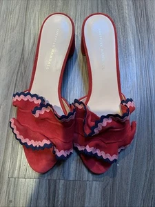 Loeffler Randall Women'S Vera-Ksrr Slide Red Sandal Size 8.5 B - Picture 1 of 13