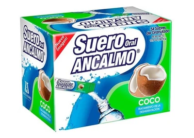 Conjunto de 54 pacotes de eletrólitos orais sabor coco Ancalmo - Imagem 1 de 4