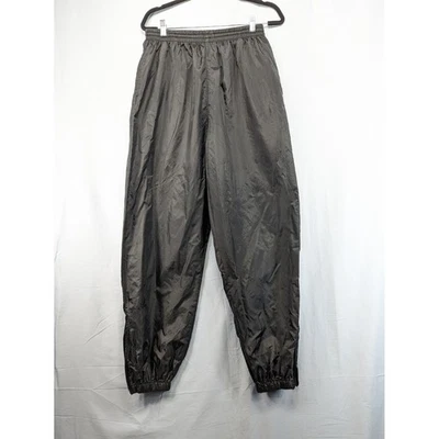 Pro Spirit Black Water Resistant Nylon Track Pants Joggers L Elastic Waist - Image 1 of 4