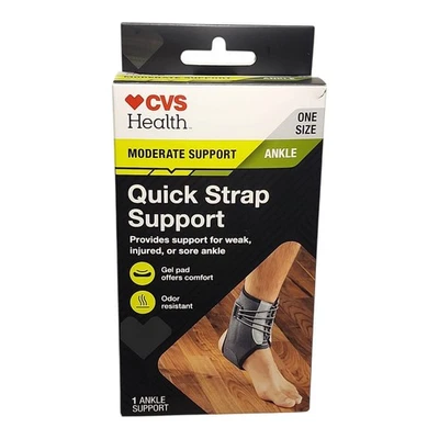 CVS Health Moderate Support Ankle Quick Strap Support One Size New Foto 1 de 4