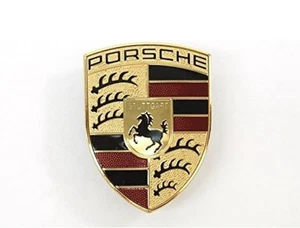 NEW PORSCHE Sign FRONT Hood Emblem Crest Logo (2008 2009 2010) CAYENNE - Foto 1 di 3