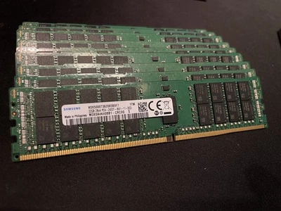 SAMSUNG 32GB 2RX4 PC4-2400T DDR4 Server Memory M393A4K40BB1-CRC0Q - Image 1 of 2