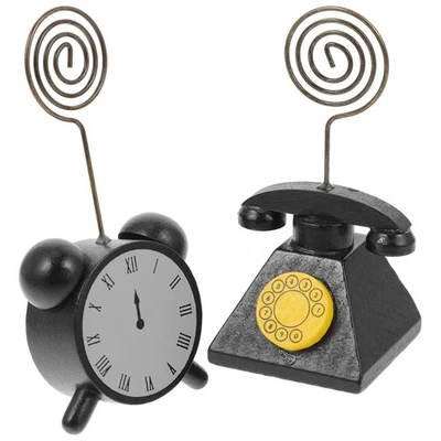  2pcs Retro Memo Clip -Kartenhalter Platz Kartenhalter Uhr TELECHTE FOTOLE - Bild 1 von 4