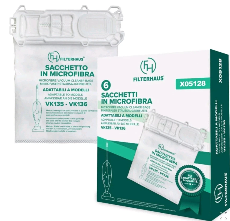 SACCHETTI FOLLETTO VK 135/136 + ALTA QUALITÀ PREMIUM NUOVO FOLLETTMANIA CUNEO