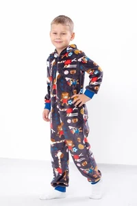 Boys’ Pajama Romper – Full-Length Zip & Ribbed Cuffs, Winter, Nosi svoe 6413... - Picture 1 of 7