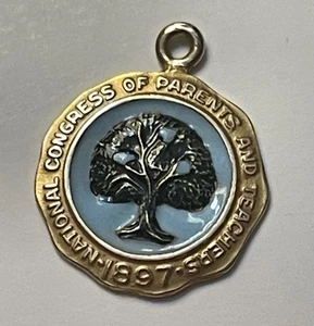 10k Gold Vintage National Congress Of Parents And Teachers 1897 PTA Charm - Picture 1 of 5