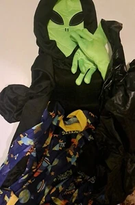 Funny  Close Encounter Alien Blow Up Costume Kids One Size MEASURMENTS  - Picture 1 of 6