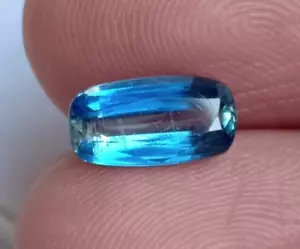 Blue Color Kyanite Cushion Cut Ring Size Loose Gemstone Certified 2.25 Cts - Bild 1 von 7