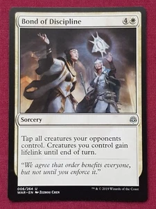 Magic The Gathering WAR OF THE SPARK BOND OF DISCIPLINE white card MTG - Bild 1 von 2