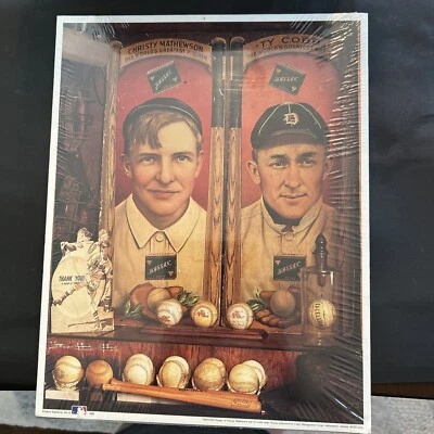 Christy  Mathewson and Ty Cobb 1993 MLB 11 x 14  Poster Print No. 11 - Image 1 of 2