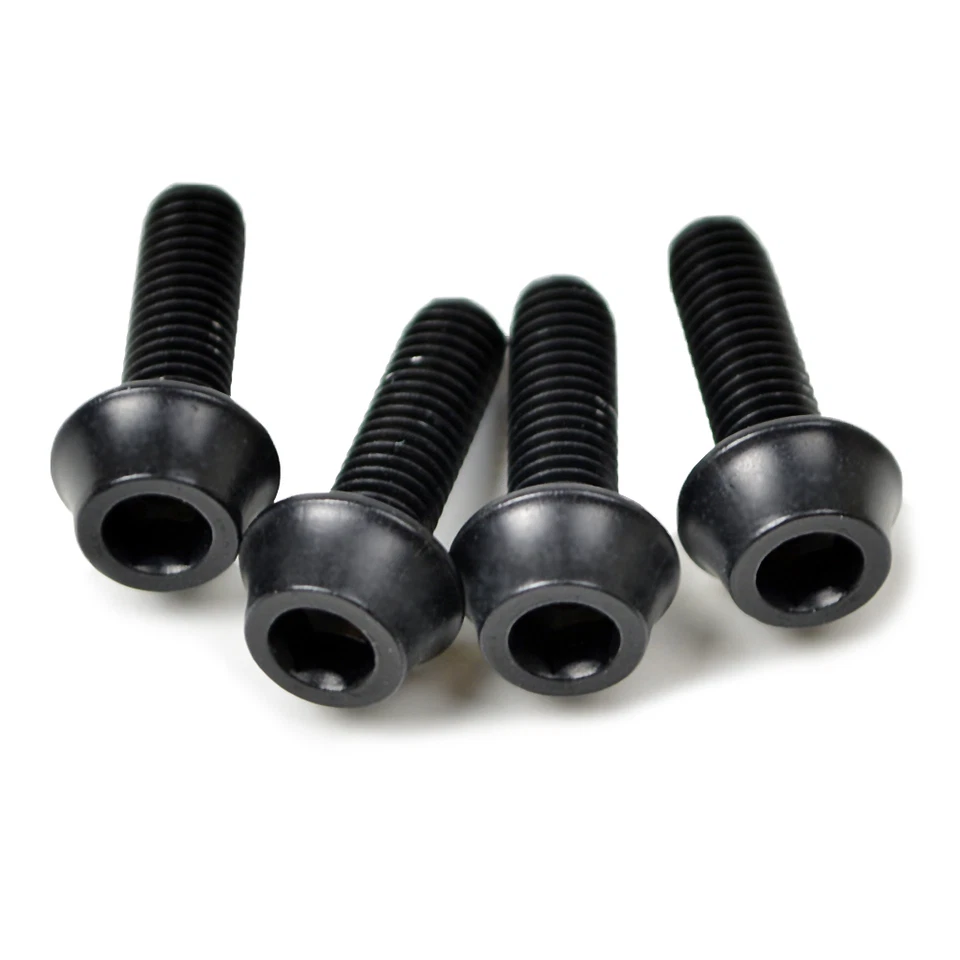 Juego de pernos de jaula de botella de aleación OMNI Racer WORLDS LIGHTEST: M5x15 4,8 g 4 NEGRO Foto 1 de 3