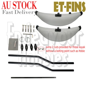 ET-FINS Inflatable Kayak Sidekick Stabilizer Float Kit Balancer, Au Stock - Picture 1 of 10