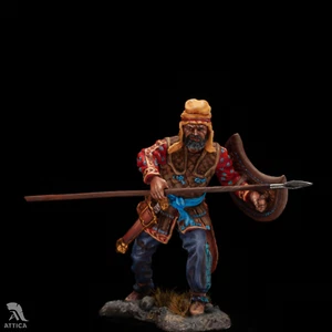 Soldado de juguete pintado guerrero persa con lanza 54 mm | Coleccionable - Imagen 1 de 6