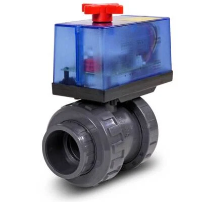 Praher 2-Wege PVC Kugelhahn Ø 50mm mit elektrischem Stellantrieb 230 V - Pool - Bild 1 von 3