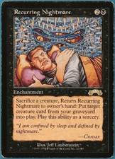 Recurring Nightmare Exodus HEAVILY PLD Black Rare MTG CARD (ID# 245242) ABUGames