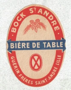 Beer label - France - "Biere de Table Bock" - Guerin Freres - Saint Andre - Picture 1 of 1