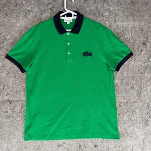 Lacoste Sport Regular Fit Men's Size L Solid Green Short Sleeve Mesh Polo Shirt - Picture 1 of 14
