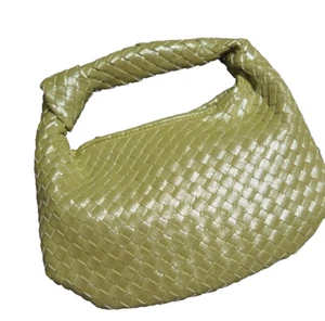 Melie Bianco Brigitte Green Woven Vegan Leather Hobo Purse - Picture 1 of 6