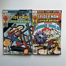 Marvel Team-Up #65 & 66 Key 1st and 2nd Captain Britain 1977 Spider-Man
