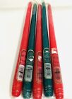 (5) 12? (305mm) Candle-lite Taper Candles Bougie Effilee 3 Red & 2 Hunter Green
