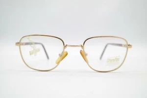 Vintage Sferoflex 108 Gold Braun Oval Brille Brillengestell eyeglasses NOS - Picture 1 of 6
