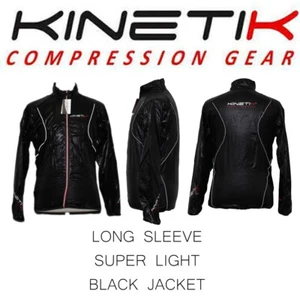 Mens Kinetik Black Super Light Long Sleeve Jacket 80% Microfiber  20% Elastane - Picture 1 of 9